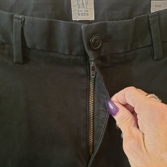 Gap For Good Pants Womens Size 31x32 Reg Slim Cotton Blend Stretch Chinos - Picture 6 of 12